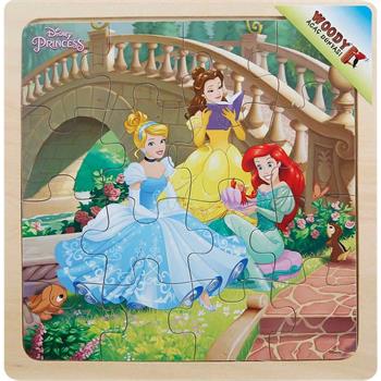 Disney Princess 16 Parça Ahşap Kare Puzzle (Köprü)
