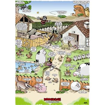 İki Kedi Komikaze Çiftliği 500 Parça Puzzle