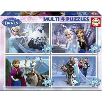 Educa Frozen 4 lü Çocuk Puzzle (50+80+100+150 parça)