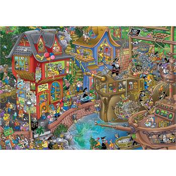 KS Games 2000 Parça Pontcheffs Harbour Puzzle - Steve Skelton