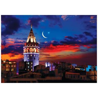Olimpia Puzzle 1000 Parça Galata Kulesi ve İstanbul da Gece