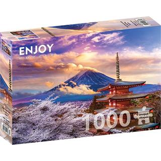 Enjoy 1000 Parça İlkbaharda Fuji Dağı Manzarası Puzzle