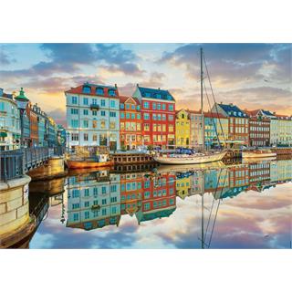 Educa 2000 Parçalık Kopenhag Limanı nda Gün Batımı Puzzle