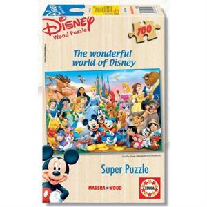 Educa 100 Parça Ahşap Puzzle Wonderful World of Disney